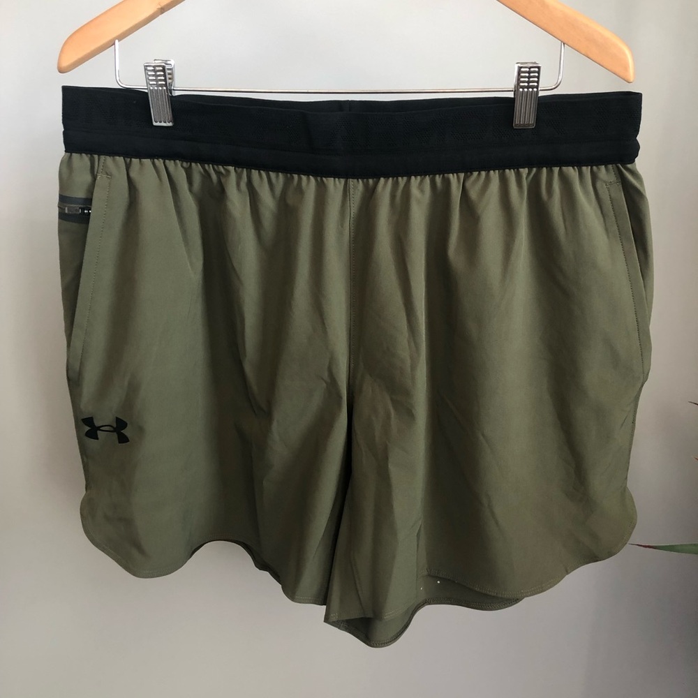Under Armour Olive & Black Men’s Performance Running Shorts